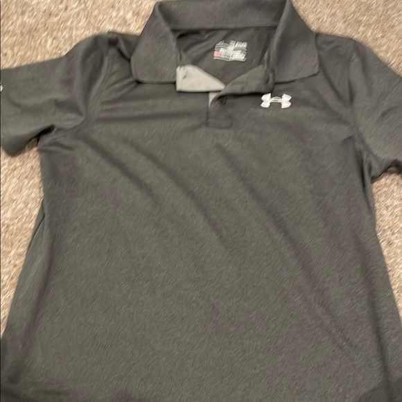 NWOT Under Armour YXL Gray Performance Polo Shirt - Picture 5 of 7